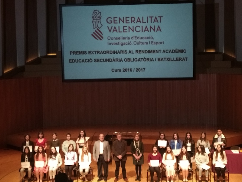 Entrega de los Premios Extraordinarios al Rendimiento Académico en ESO