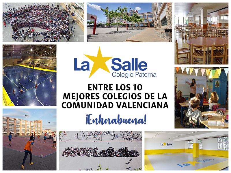 El Colegio La Salle de Paterna se posiciona entre los 10 mejores colegios de la Comunidad Valenciana