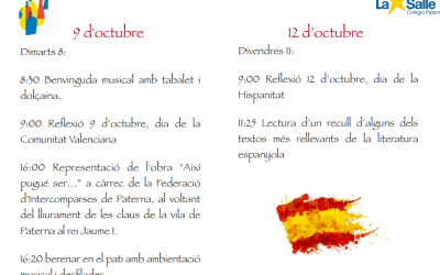 La Salle Paterna celebra les festivitats del 9 i 12 d’octubre