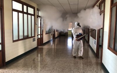 Limpieza y desinfección integral en las instalaciones del Colegio La Salle de Paterna
