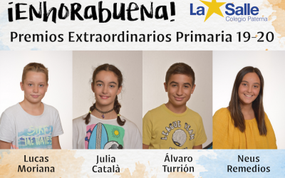 Premios Extraordinarios al rendimiento académico de Educación Primaria 2019-2020