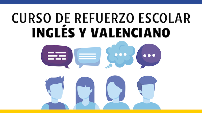 Nuevos cursos de refuerzo escolar de inglés y valenciano para alumnado de ESO y Bachillerato