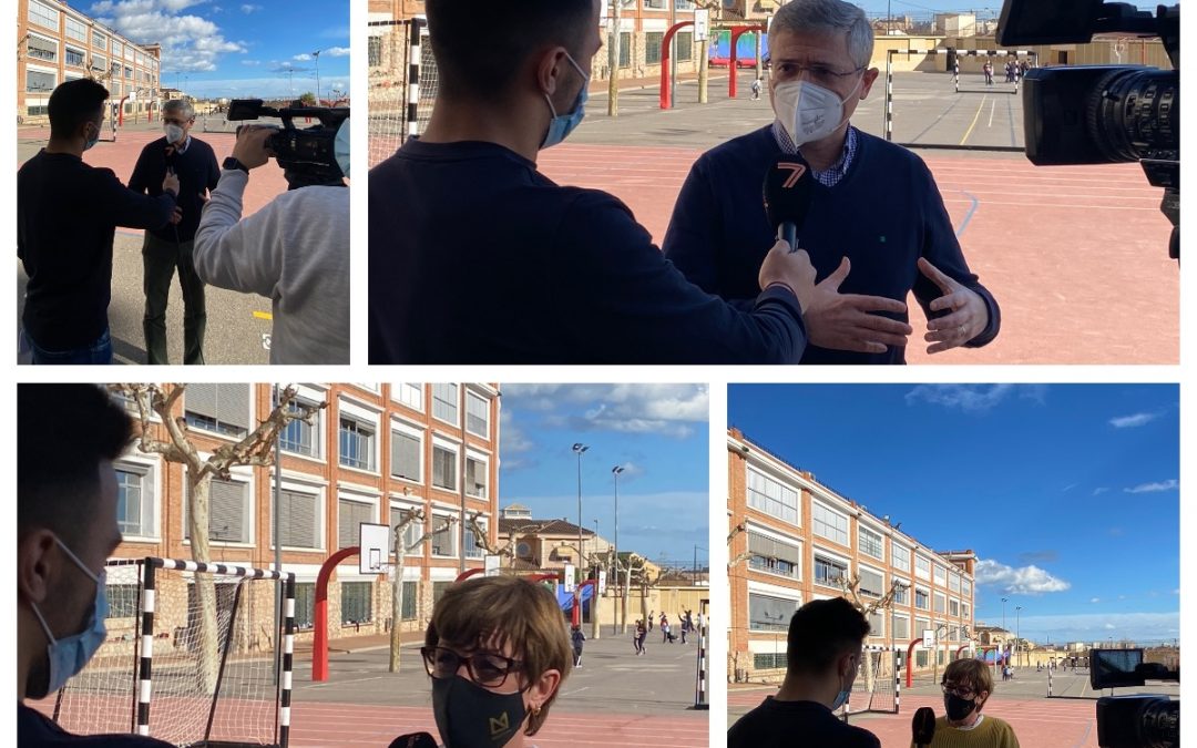 Entrevista de 7 Tele Valencia a Ángel Civera, director del colegio y a MªJosé Marco, madre de dos alumnas