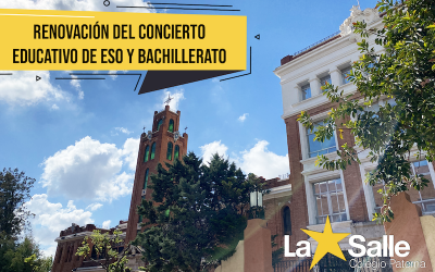 La Generalitat Valenciana comunica al Colegio La Salle de Paterna la renovación del concierto educativo en las etapas de ESO y Bachillerato para los próximos cuatro años