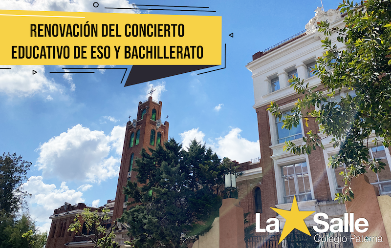 La Generalitat Valenciana comunica al Colegio La Salle de Paterna la renovación del concierto educativo en las etapas de ESO y Bachillerato para los próximos cuatro años