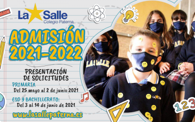 Arranca la admisión telemática para el curso 2021-2022 en Infantil y Primaria