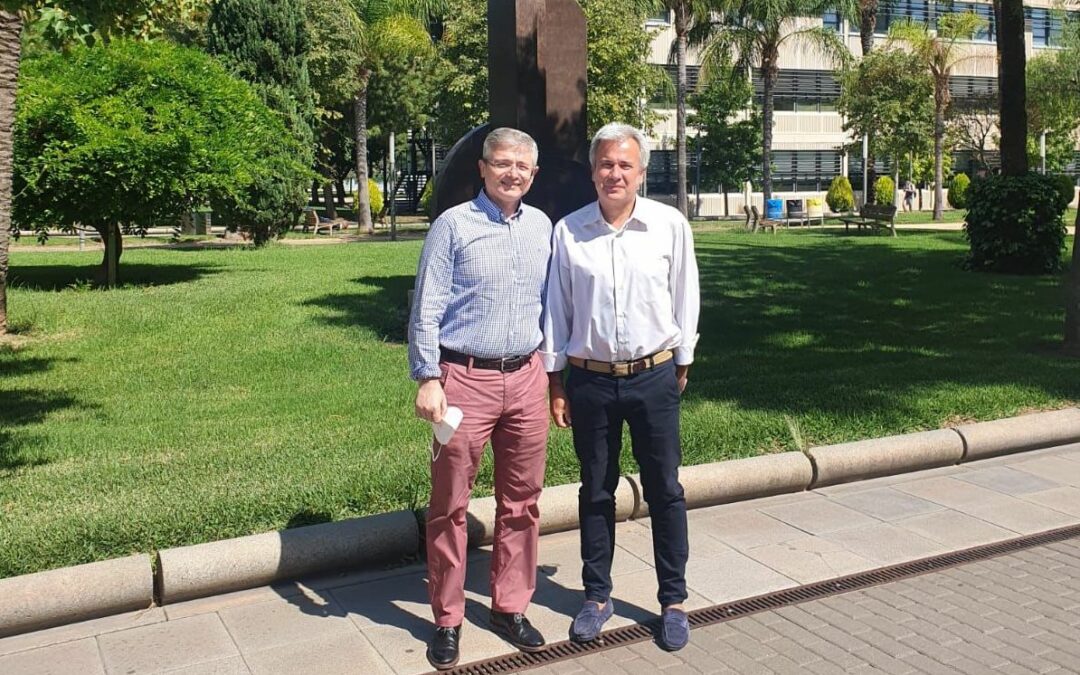 Ángel Civera, Director del Colegio La Salle Paterna se reúne con Jesús Marí, Gerente de la Universidad Politécnica de Valencia