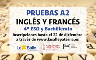 Pruebas de nivel básico A2 inglés y francés – 4º ESO y 1º y 2º de Bachillerato
