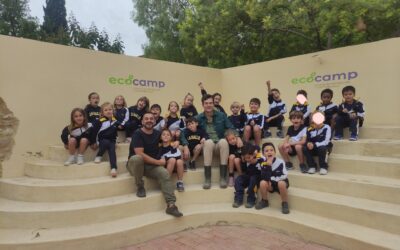 El alumnado de 1º de Primaria vista Ecocamp de La Gacela