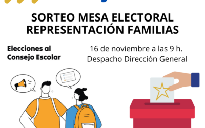 Elecciones al Consejo Escolar – Sorteo Mesa electoral