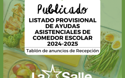 Listados provisionales de beca de comedor escolar curso 2024-2025
