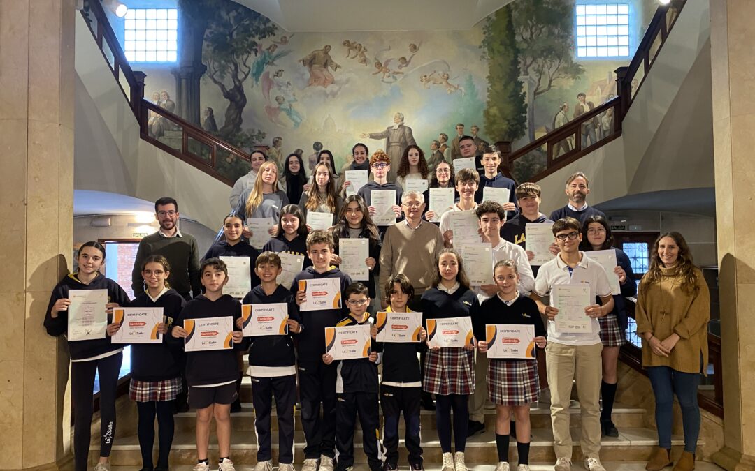 Entrega de Diplomas Cambridge al alumnado del Colegio La Salle de Paterna