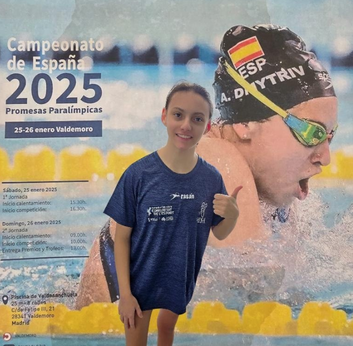Elsa Remedios se proclama subcampeona de España en natación adaptada