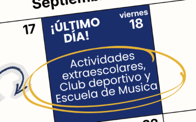 Últimos días para apuntarse a Extraescolares, Club Deportivo y Escuela de Música